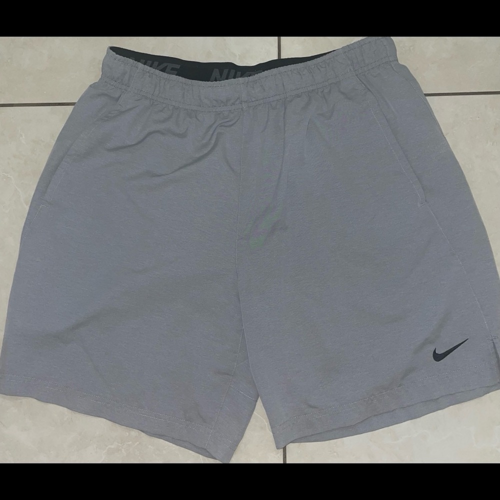Lightweight Gray Nike DRI-FIT Training Shorts
